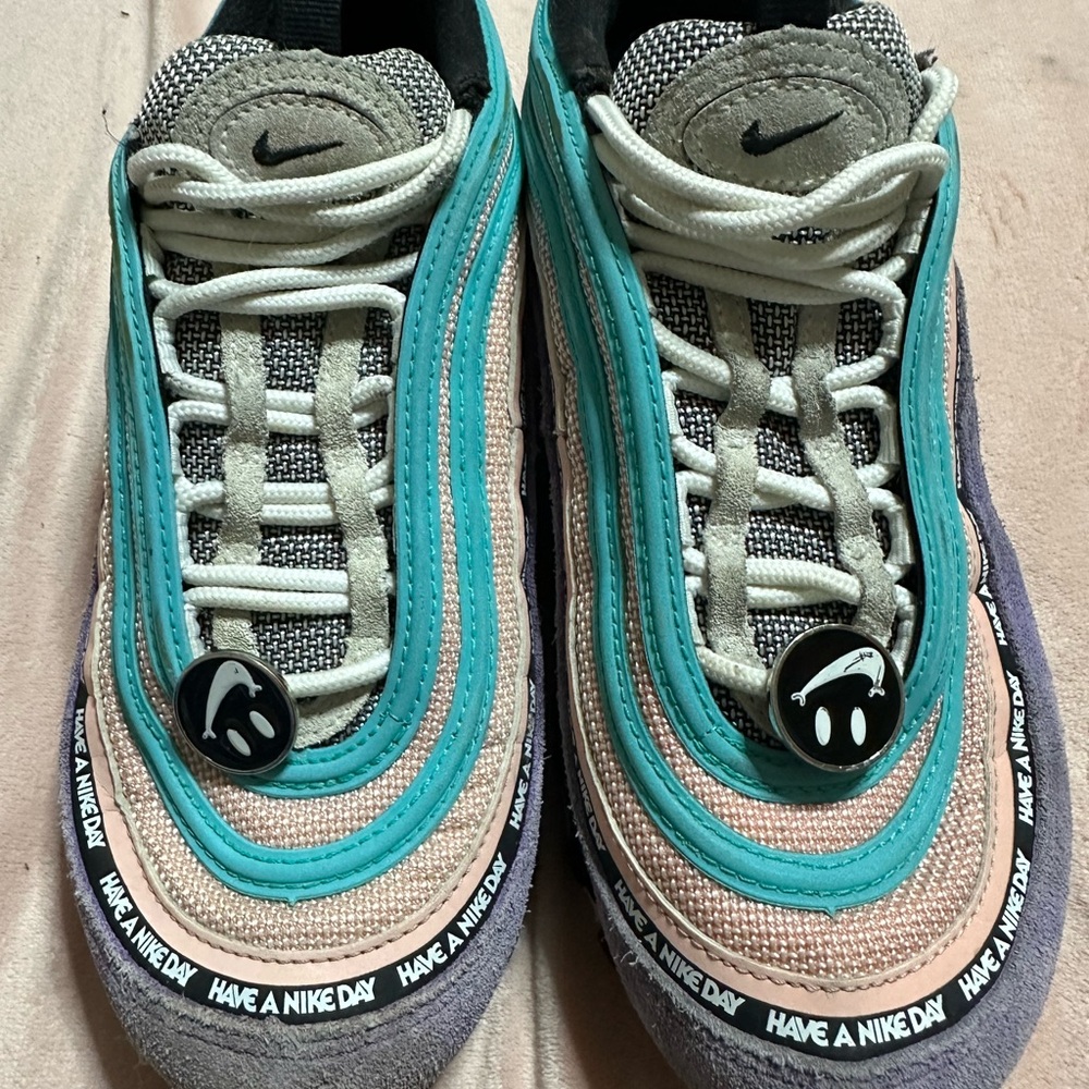 Nike Kids Sneakers - Teal, Pink, and Black Accents